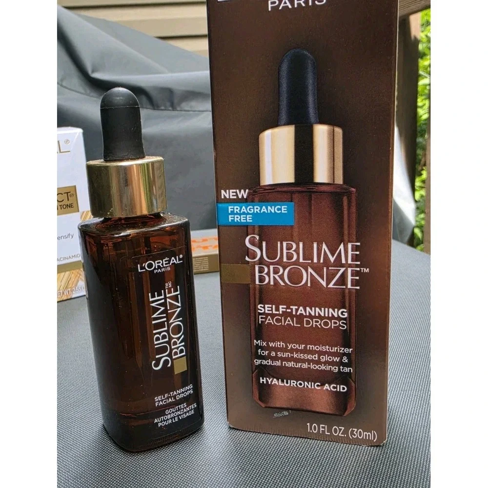L'Oreal Sublime Bronze Self Tanning Facial Drops 1oz Fragrance Free Batch 18U51U